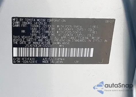 2008 Scion Xb z USA, uszkodzony, nr VIN JTLKE50E281032221